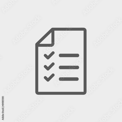 Checklist list thin line icon