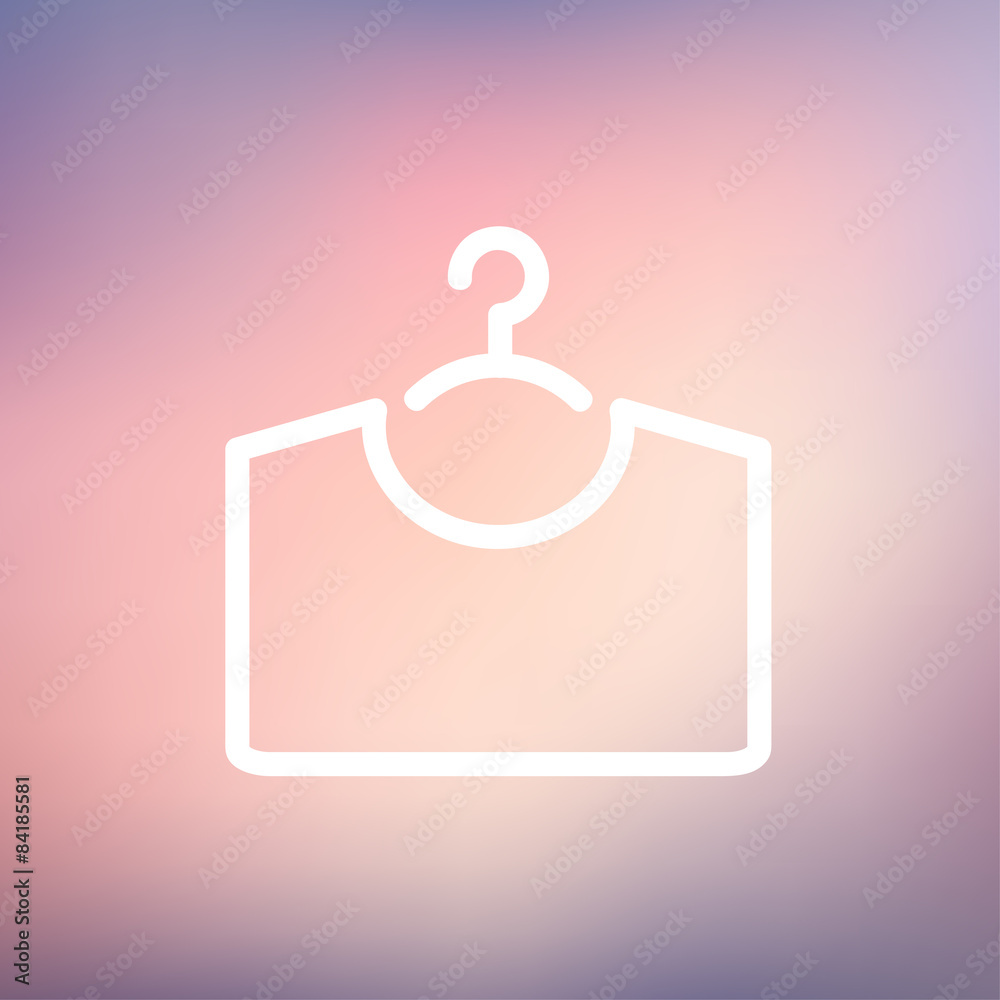 Shirt on hanger thin line icon