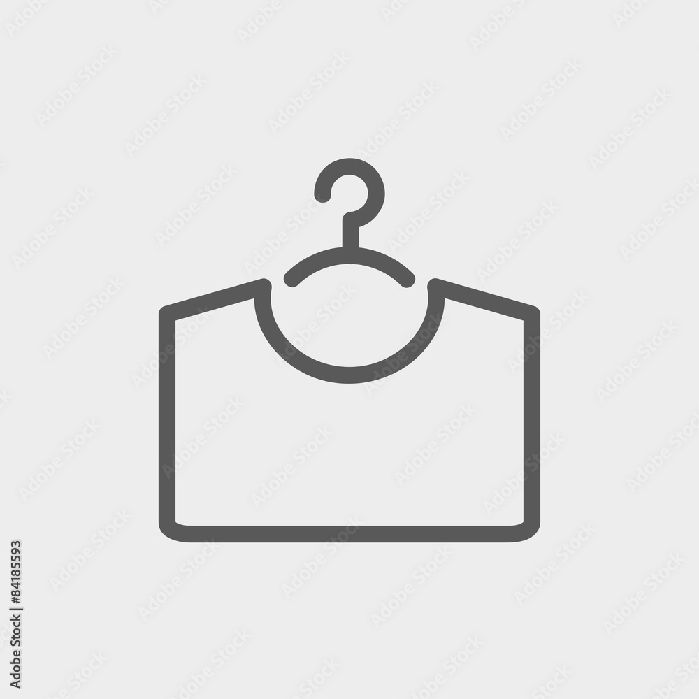Obraz premium Shirt on hanger thin line icon