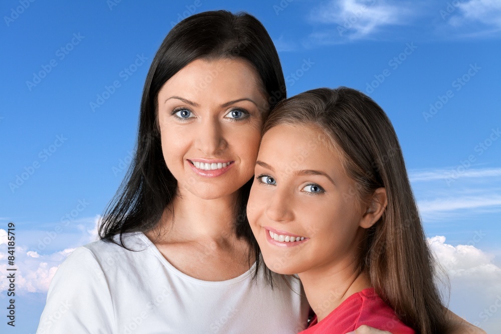 Hug, mid age, teen. Hug, mid age, teen.