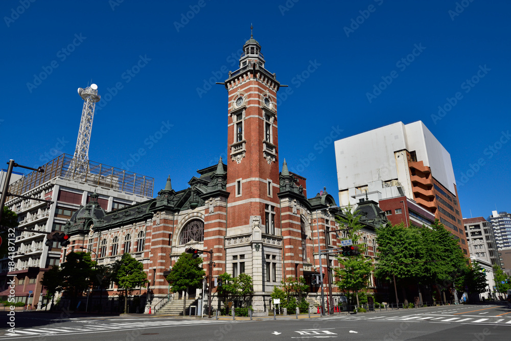 晴れた日の横浜市開港記念会館（通称：ジャックの塔）