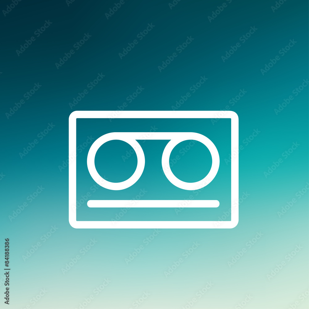Cassette tape thin line icon Cassette tape thin line icon