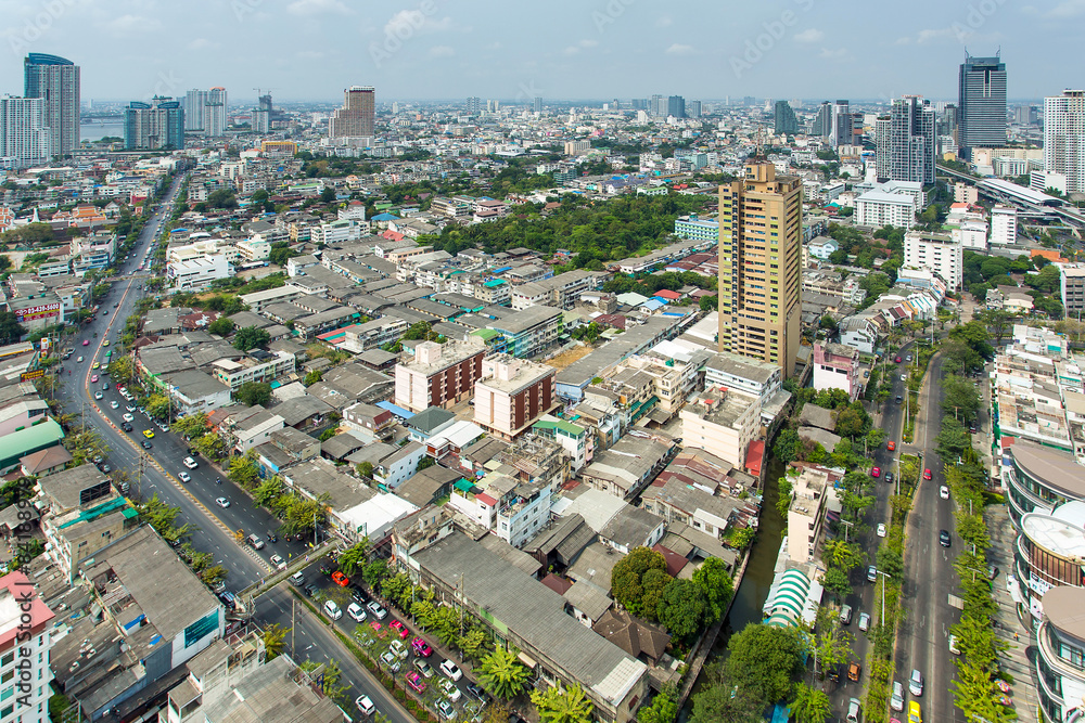 Landscape of Bangkok city day view