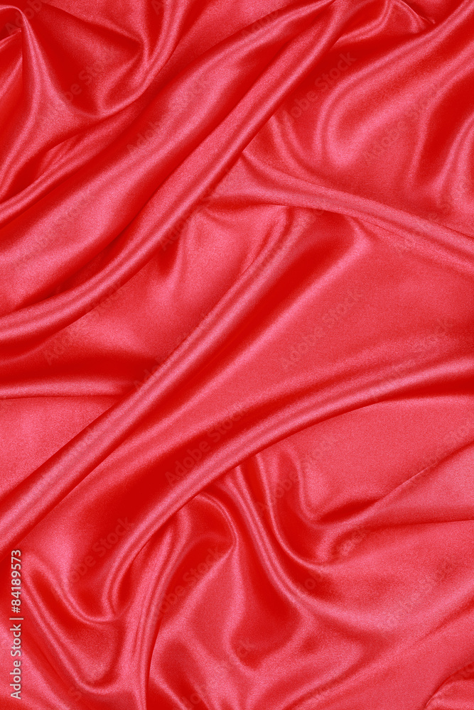 Fototapeta premium Red Silk cloth of abstract backgrounds