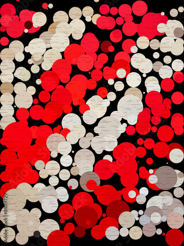 Red stripe background vintage style from bubble pattern
