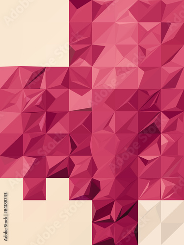 Pink wrinkle triangle background
