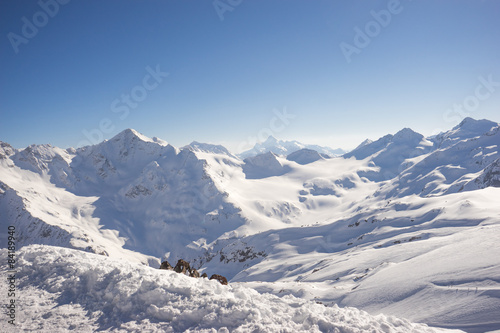 mountains  landscapes  sky  caucasus  snow  peak  object  nature