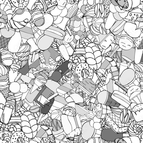 pattern with ice cream