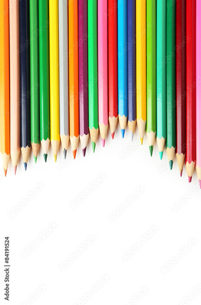 Colour pencils isolated on white Colour pencils isolated on white