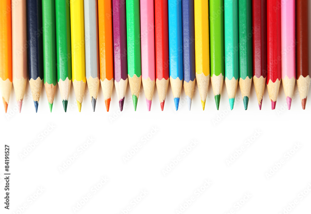 Colour pencils isolated on white Colour pencils isolated on white