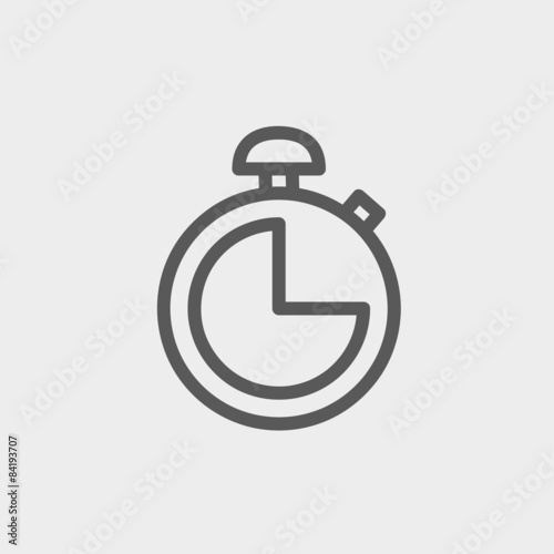 Stopwatch thin line icon