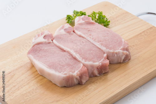 raw meat pork steak