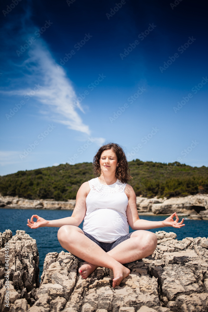 beautiful pregnant woman relaxing
