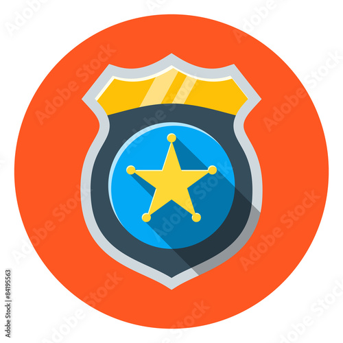 Vector police badge icon