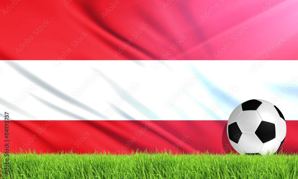 Fototapeta premium The National Flag of Austria