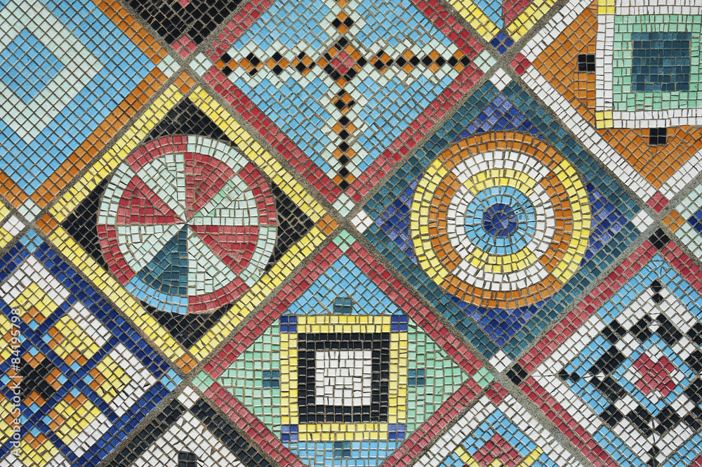 colorful mosaic flooring or wall