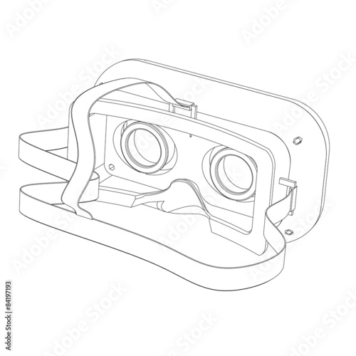 Helmet to virtual reality a close up