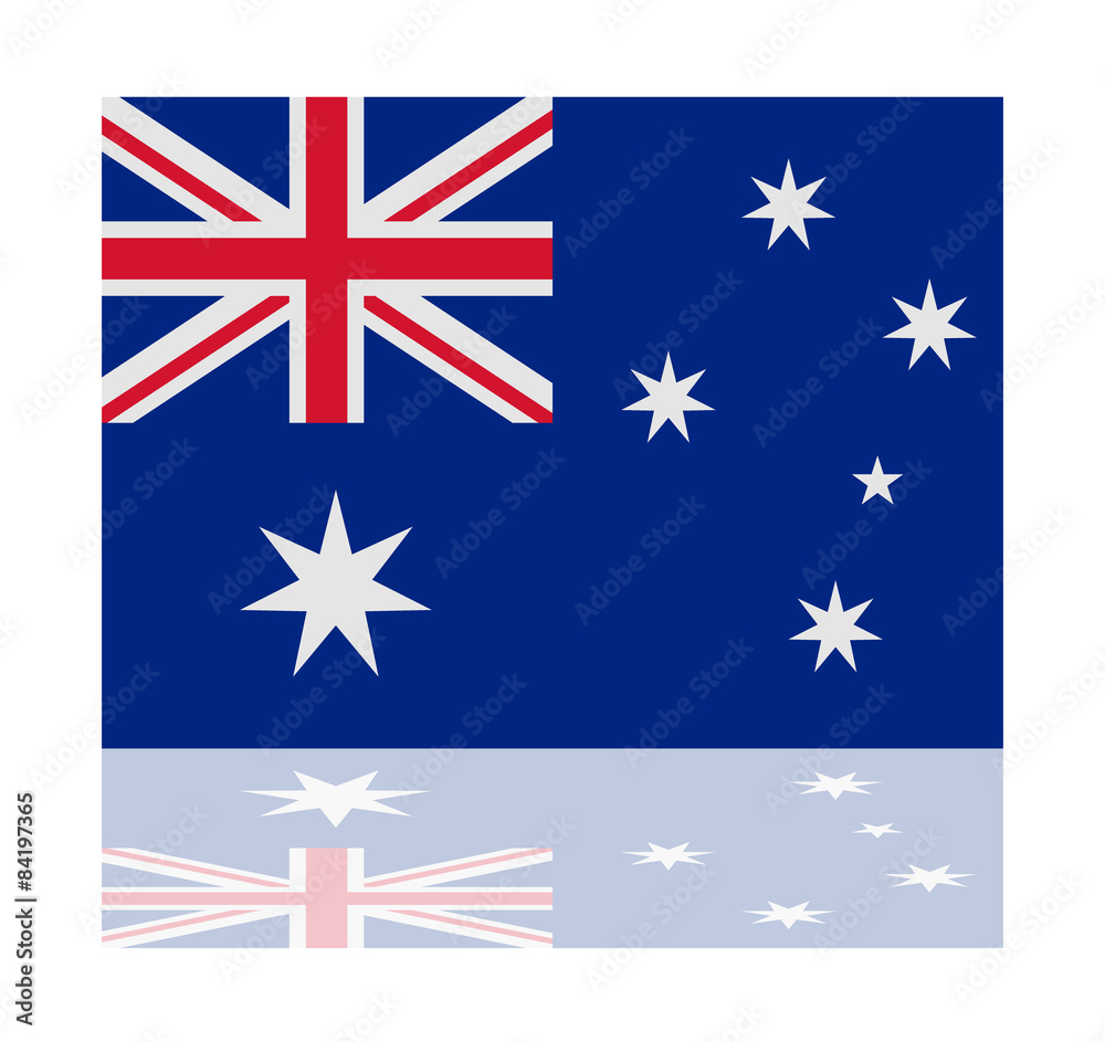 Fototapeta premium reflection flag australia