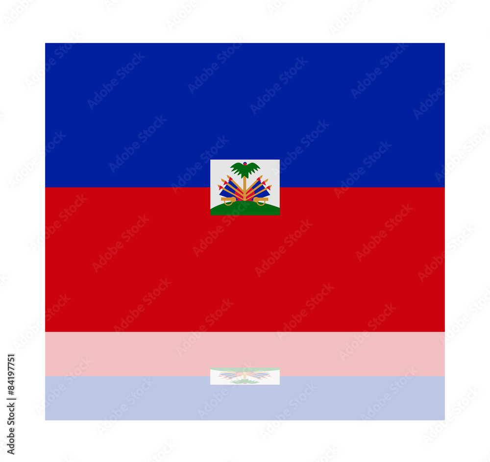 Fototapeta premium reflection flag haiti