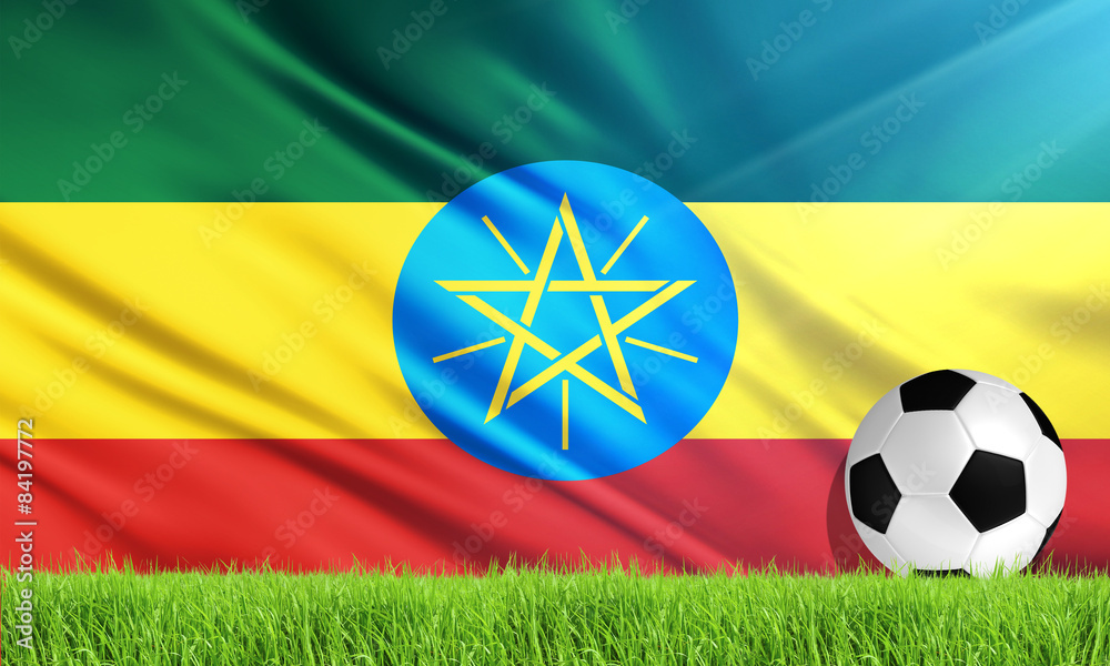 Fototapeta premium The National Flag of Ethiopia