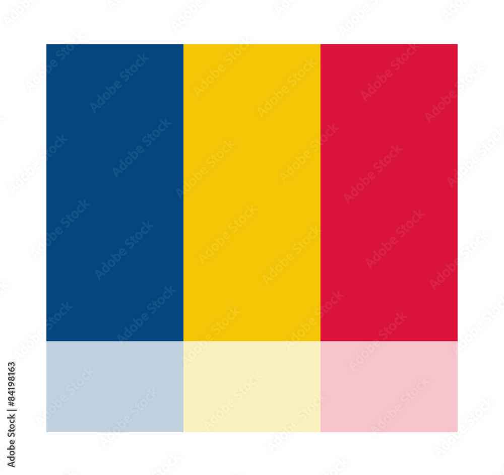 Fototapeta premium reflection flag romania