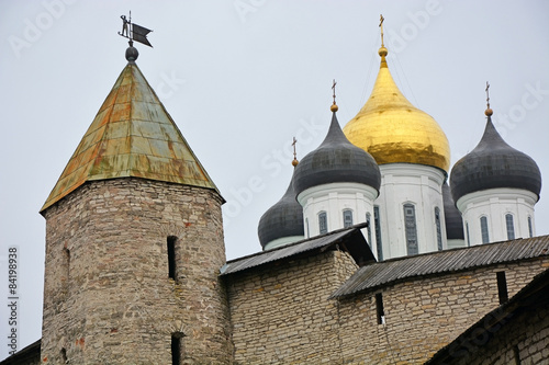 Russia- Pskov Kremlin with famous Trinity cathedral
