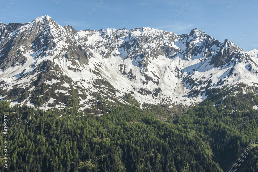 Berge im Bedrettotal, Tessin, Schweiz
