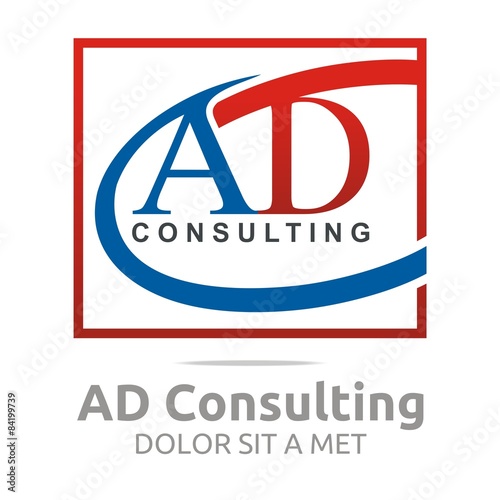 Logo Letter AD Consulting Icon Business
