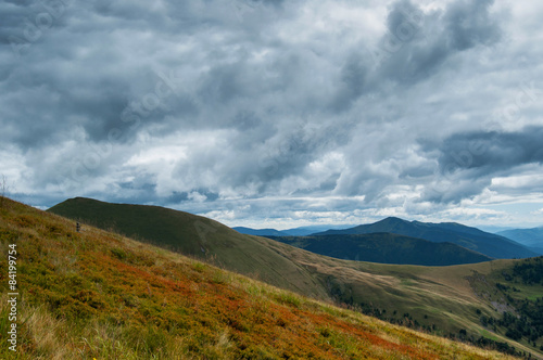 Rainy weather in Carpathians 