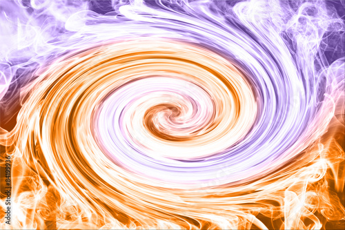 Abstract Motions in White, Blue, Orange & Red