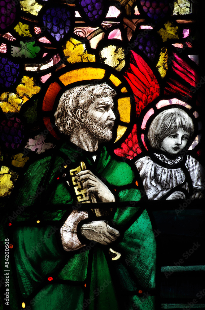 St. Peter in stained glass St. Peter in stained glass
