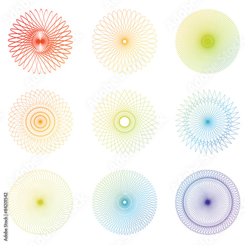 Spirographic holographic vector - security element