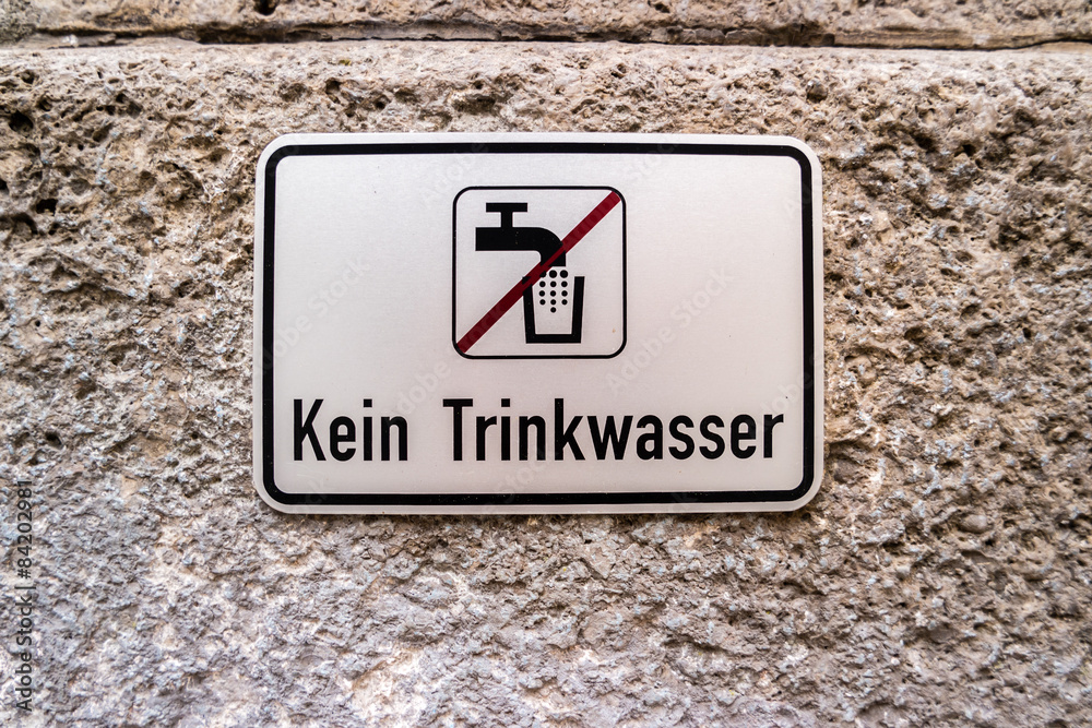 Achtung kein Trinkwasser Achtung kein Trinkwasser