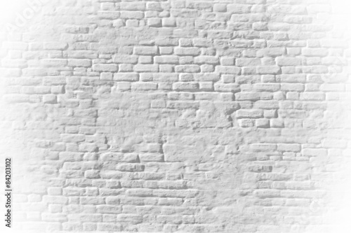 White plastered brick wall