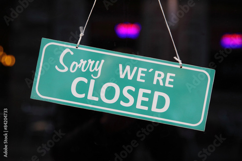 Closed sign photo