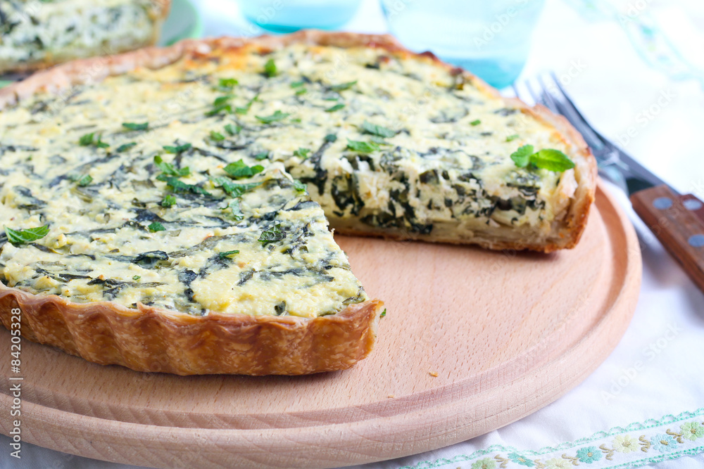 Feta cheese and spinach tart Feta cheese and spinach tart