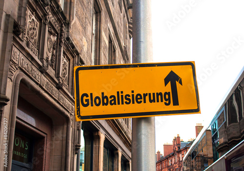 Strassenschild 44 - Globalisierung
