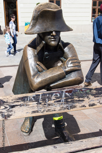 Copper statue in the centre of Bratislava