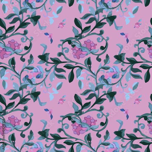 Floral Watercolor seamless pattern