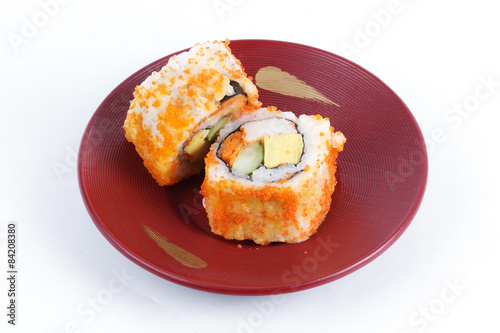 California Roii Maki Sushi with Masago