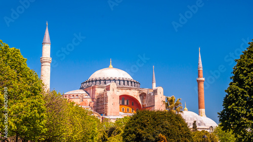 Hagia Sophia mosque in Sultanahmet Square, Istanbul, Turkey