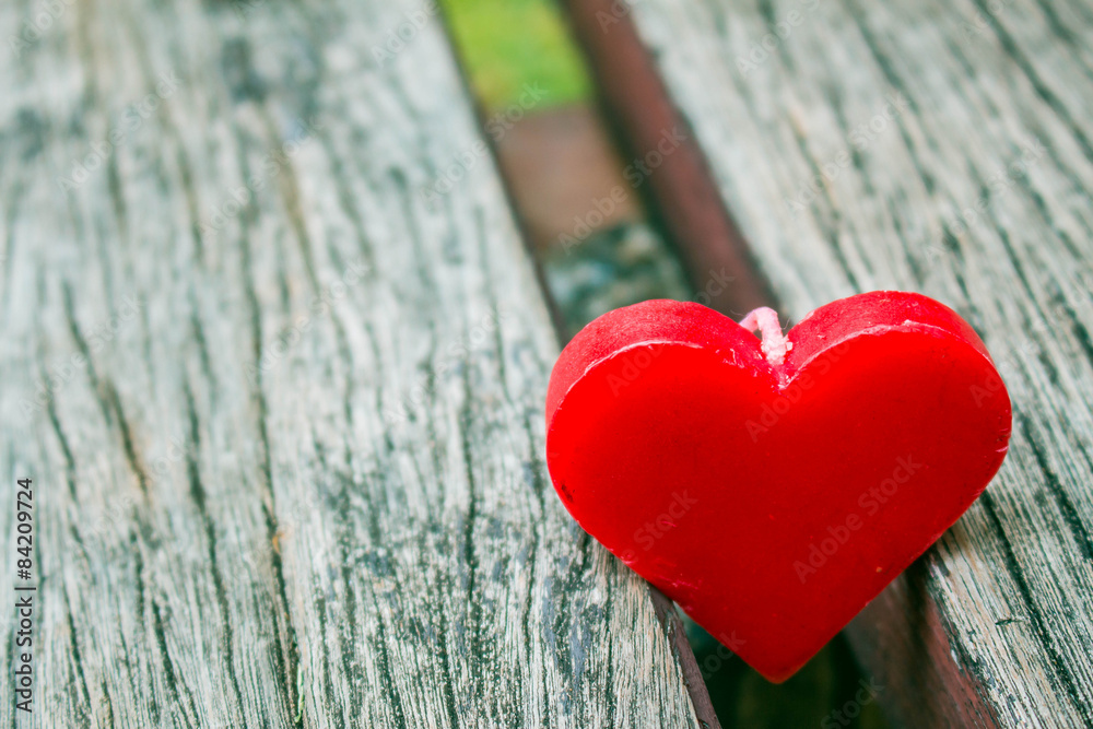 Heart on the old wooden Heart on the old wooden