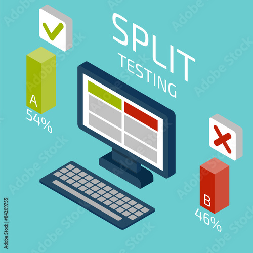 Split testing isometric