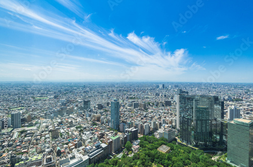 都庁展望室から望む東京の街並み