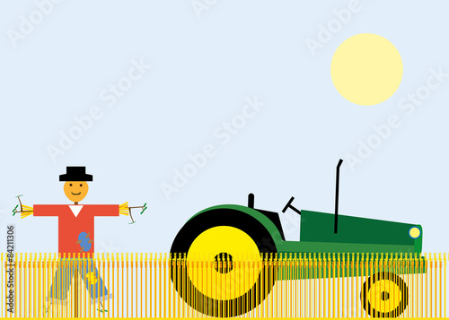 scarecrow wheat field