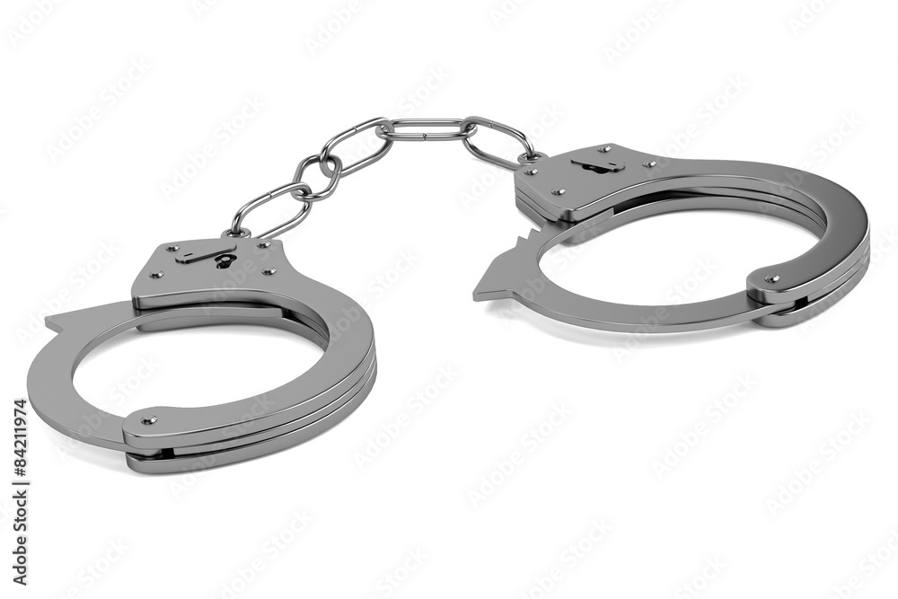 3d render of hand cuffs 3d render of hand cuffs