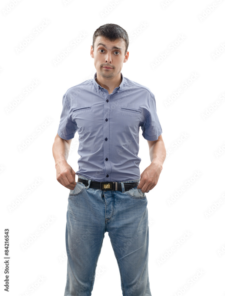 Fototapeta premium man's empty pockets