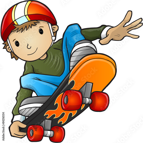 Skateboarder Vector Illustration Art 