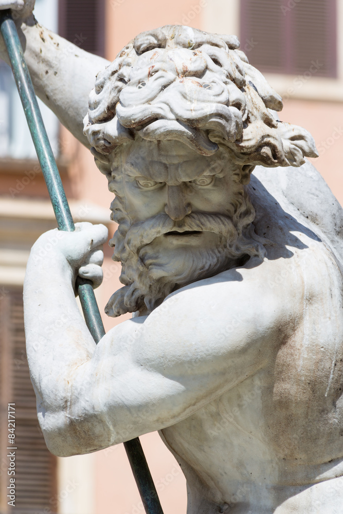 ROME, ITALY - The Fountain of Neptune, at Piazza Navona. ROME, ITALY - The Fountain of Neptune, at Piazza Navona.