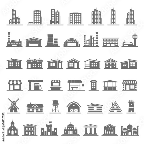 Black Icons - Buildings